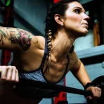 lady holding halter at gym