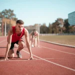 man starting the line