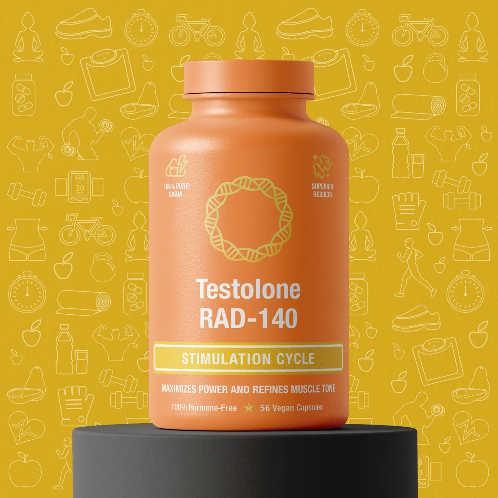 BodyReact® Testolone RAD-140 SARM Supplement | Energy Enhancer and Growth Maximizer