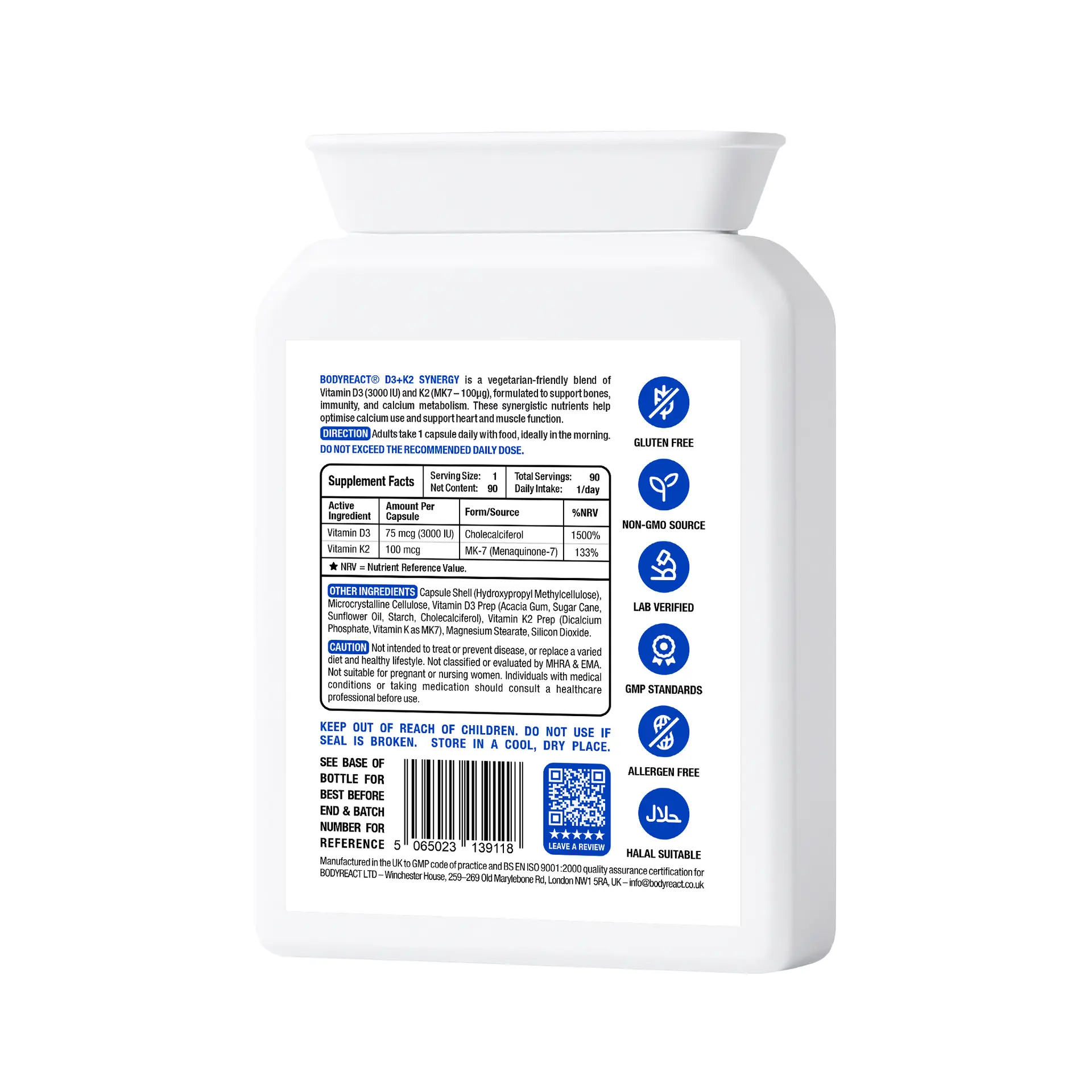 Vitamin D3 + K2 Synergy